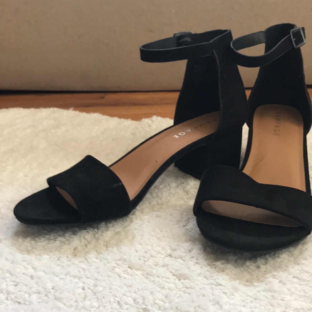 Rampage “Mattie” ankle strap block heel